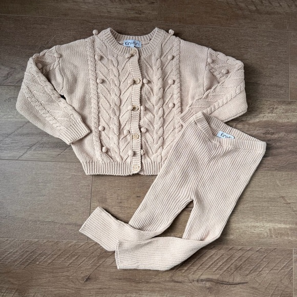 2Y Kin + Kin Knit Sweater + Ribbed Pants Set - Picture 1 of 3